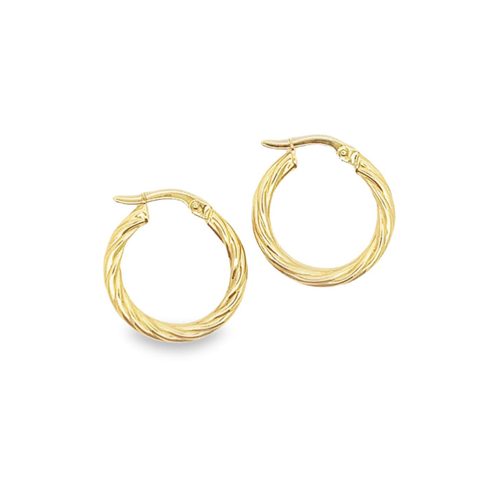 14K solid gold essentials - twisted rope hoops - workshopunderground.com