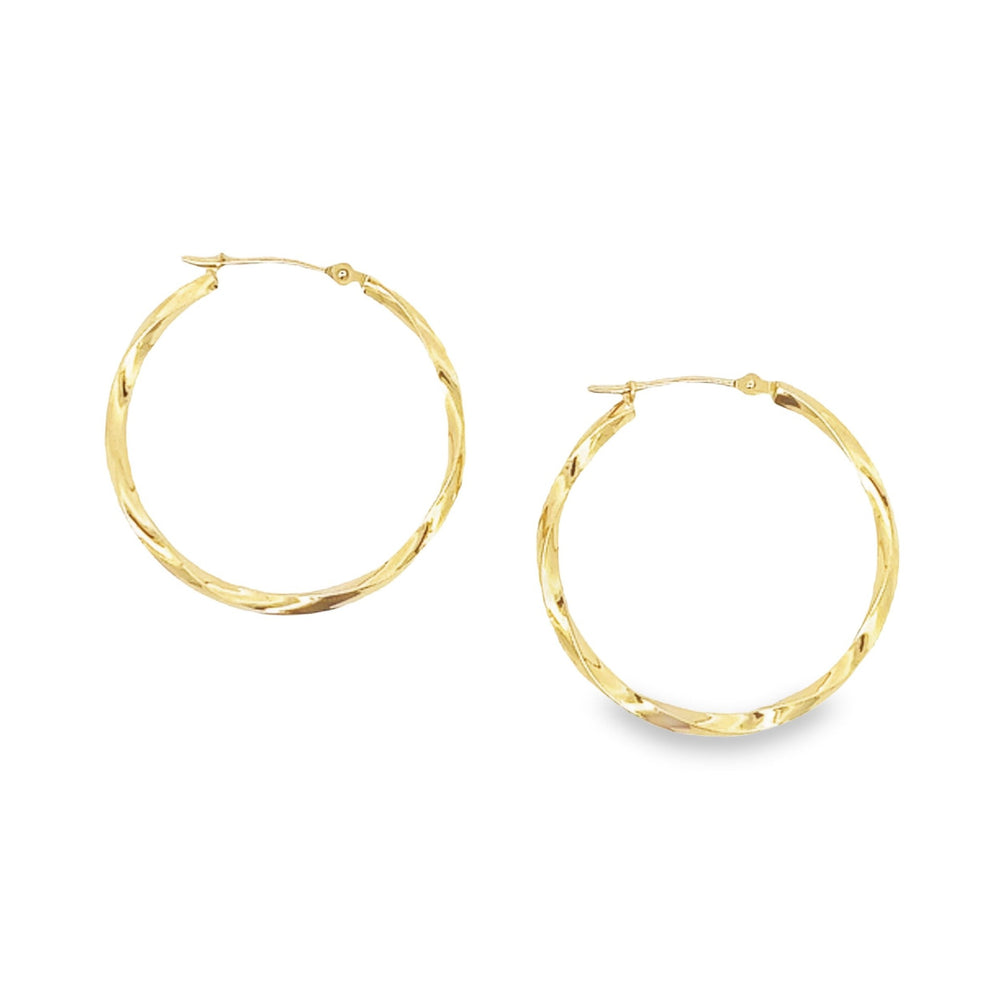 14K solid gold essentials - twisted hoops - workshopunderground.com