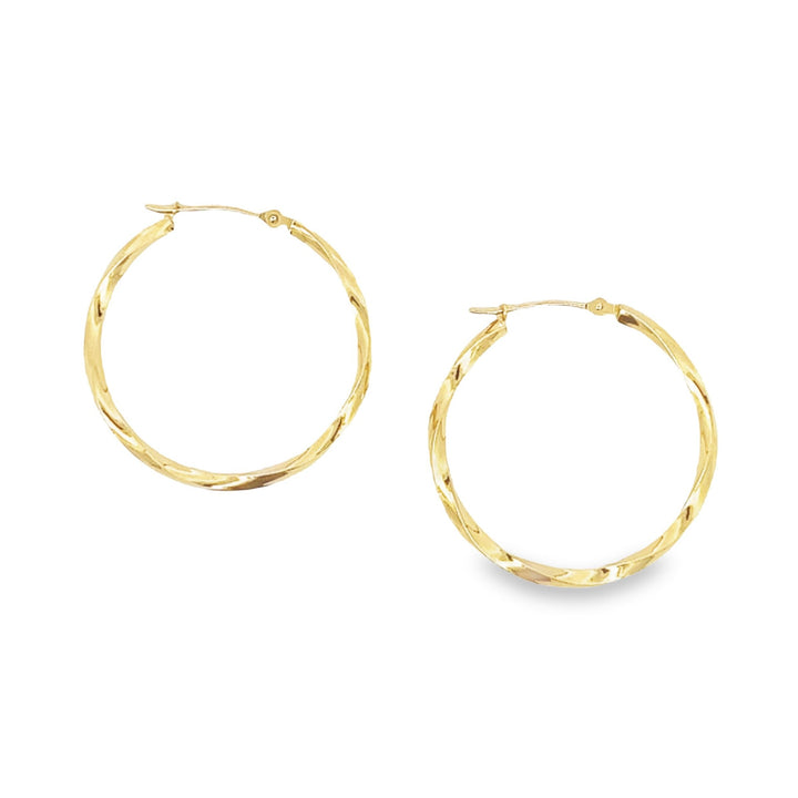 14K solid gold essentials - twisted hoops - workshopunderground.com