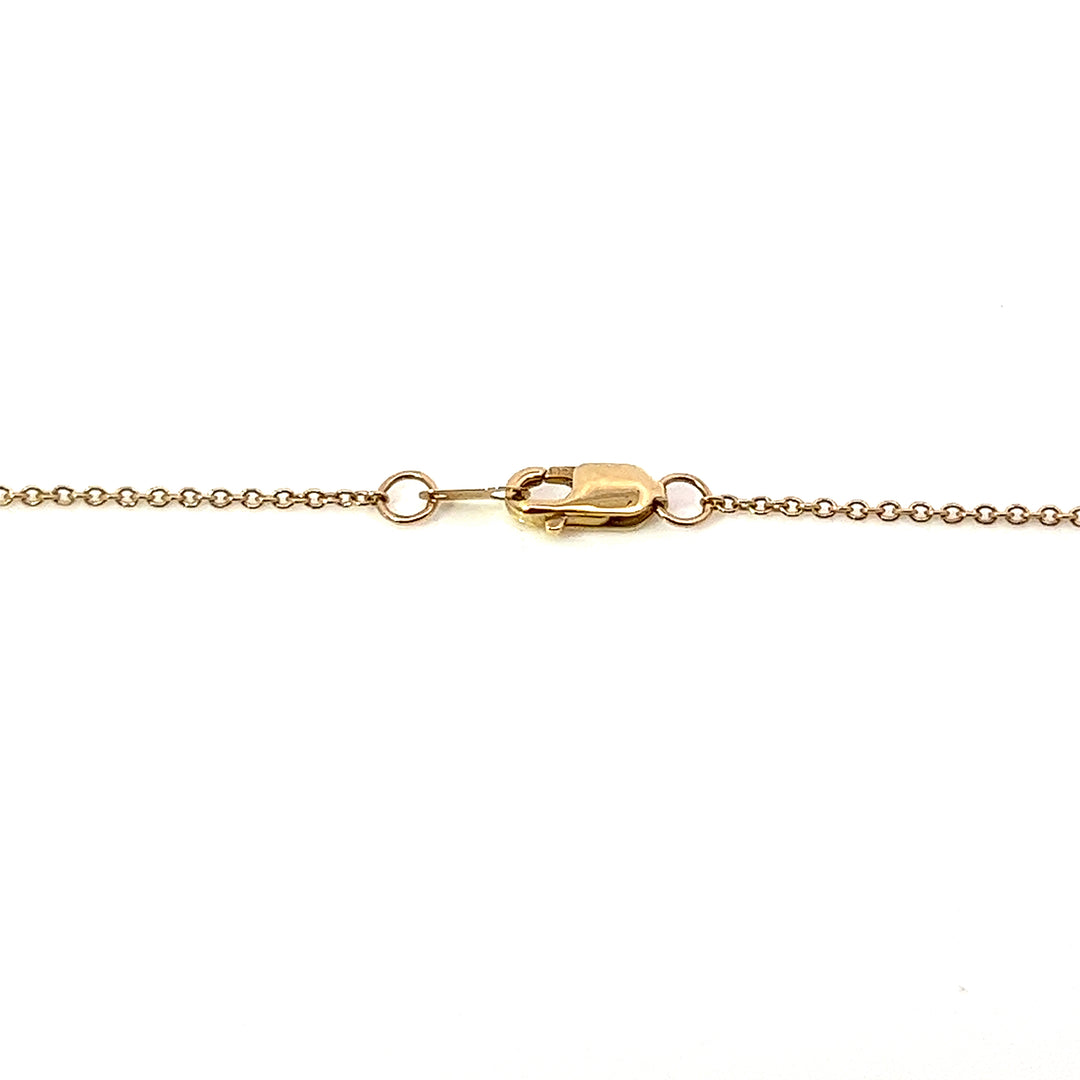 14K solid gold marquise & baguette diamond bar necklace - workshopunderground.com