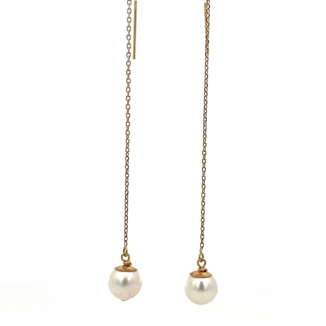 van luna - classic akoya pearl threaders - workshopunderground.com