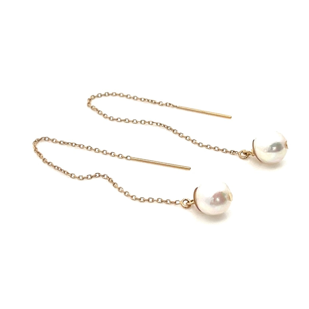 van luna - classic akoya pearl threaders - workshopunderground.com