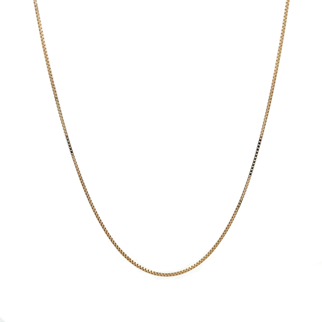 14K solid gold box chain necklace - workshopunderground.com