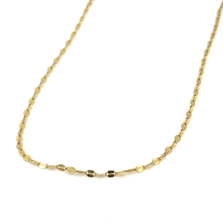 14K solid gold disco chain necklace - workshopunderground.com