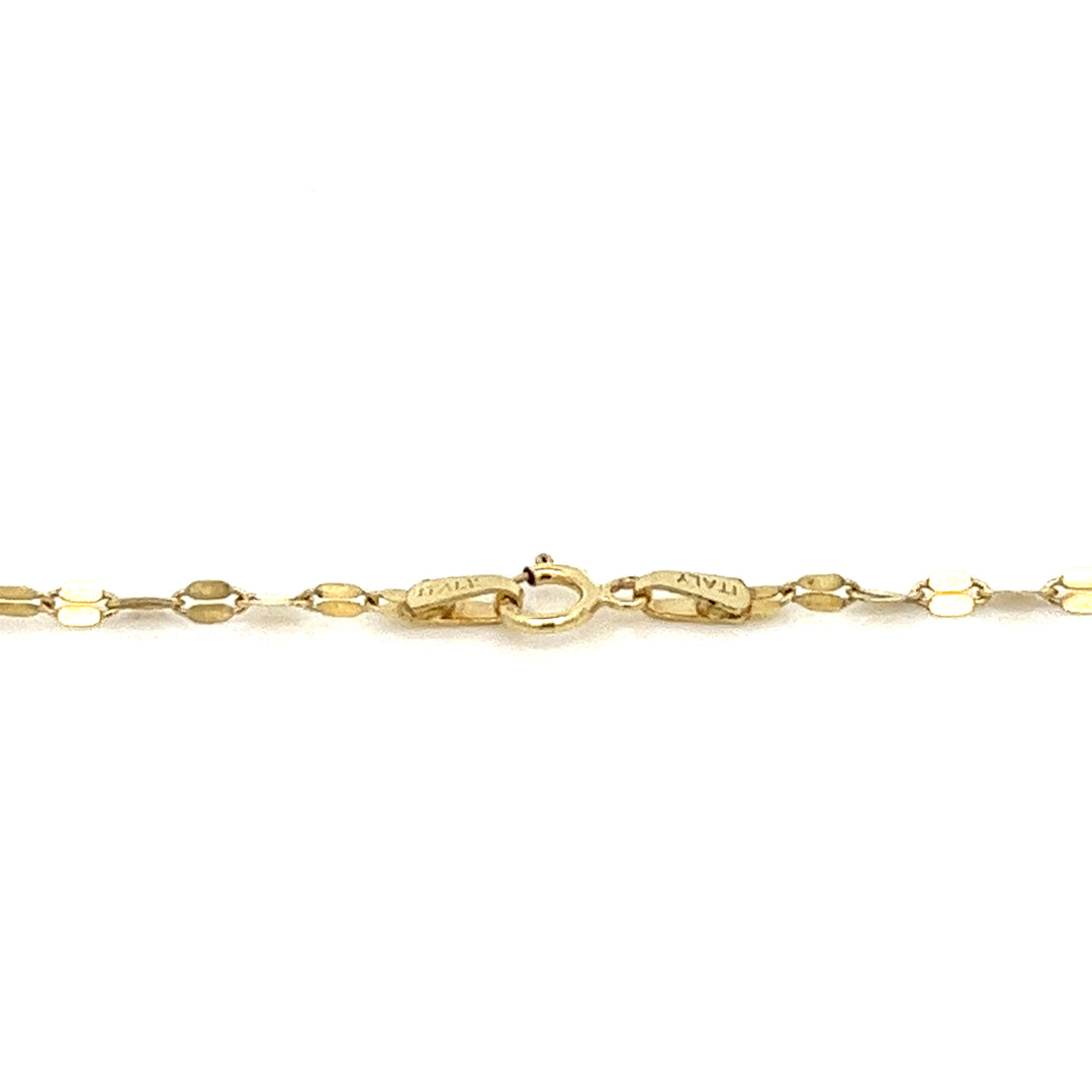 14K solid gold disco chain necklace - workshopunderground.com