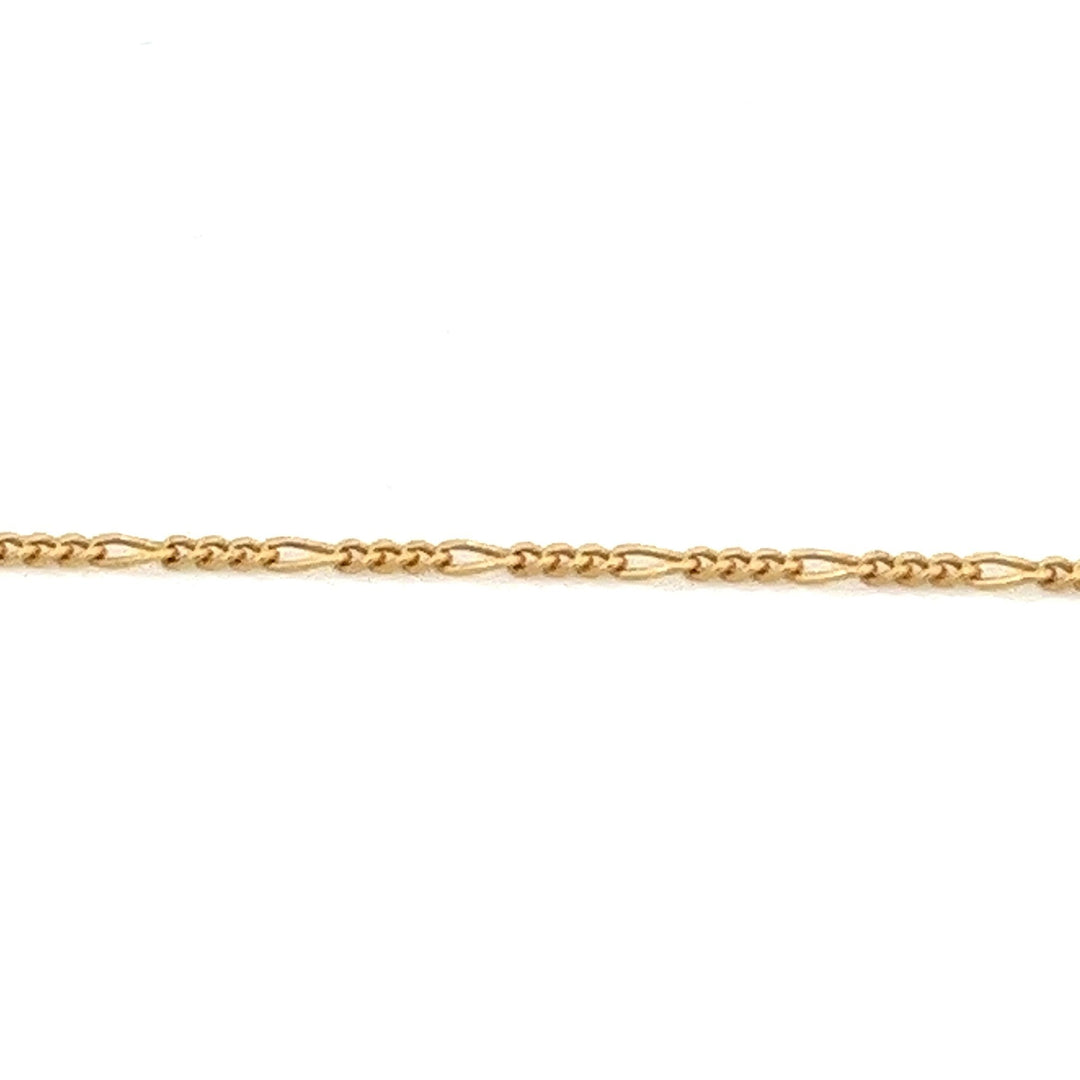 14K solid gold baby figaro chain necklace - workshopunderground.com