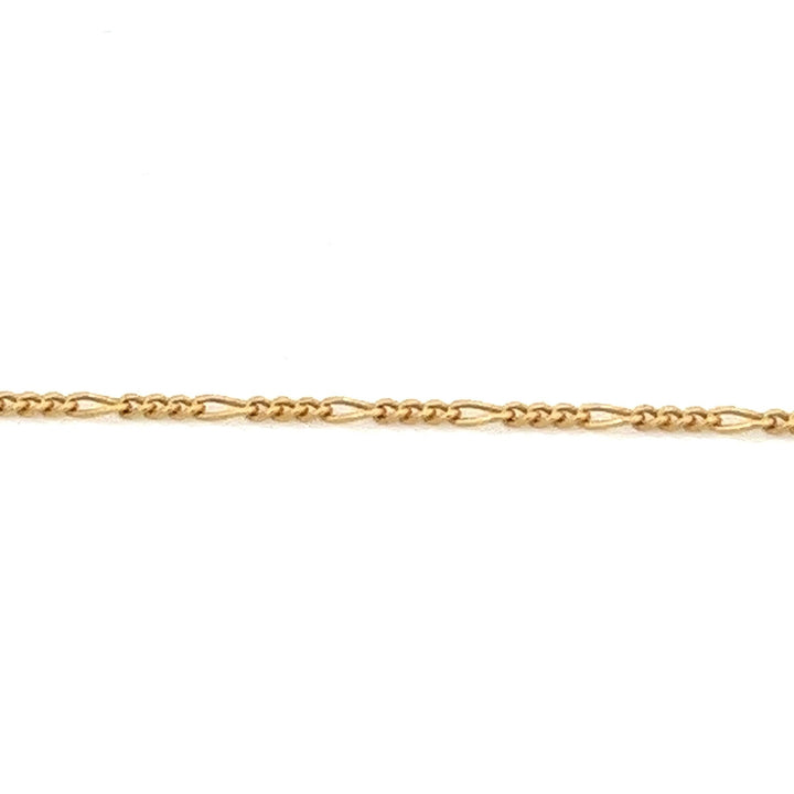 14K solid gold baby figaro chain necklace - workshopunderground.com