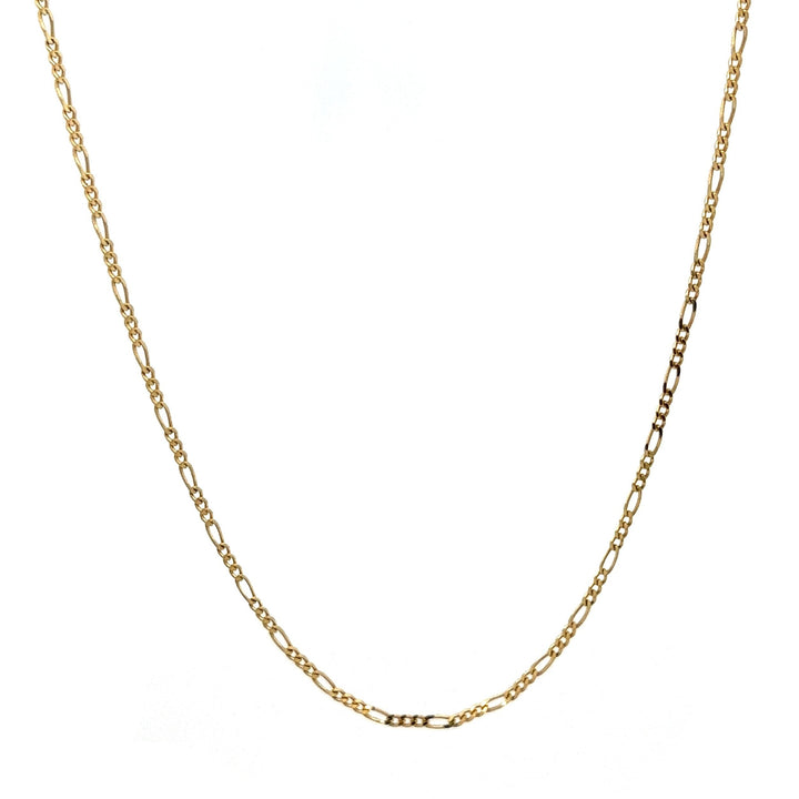 14K solid gold baby figaro chain necklace - workshopunderground.com