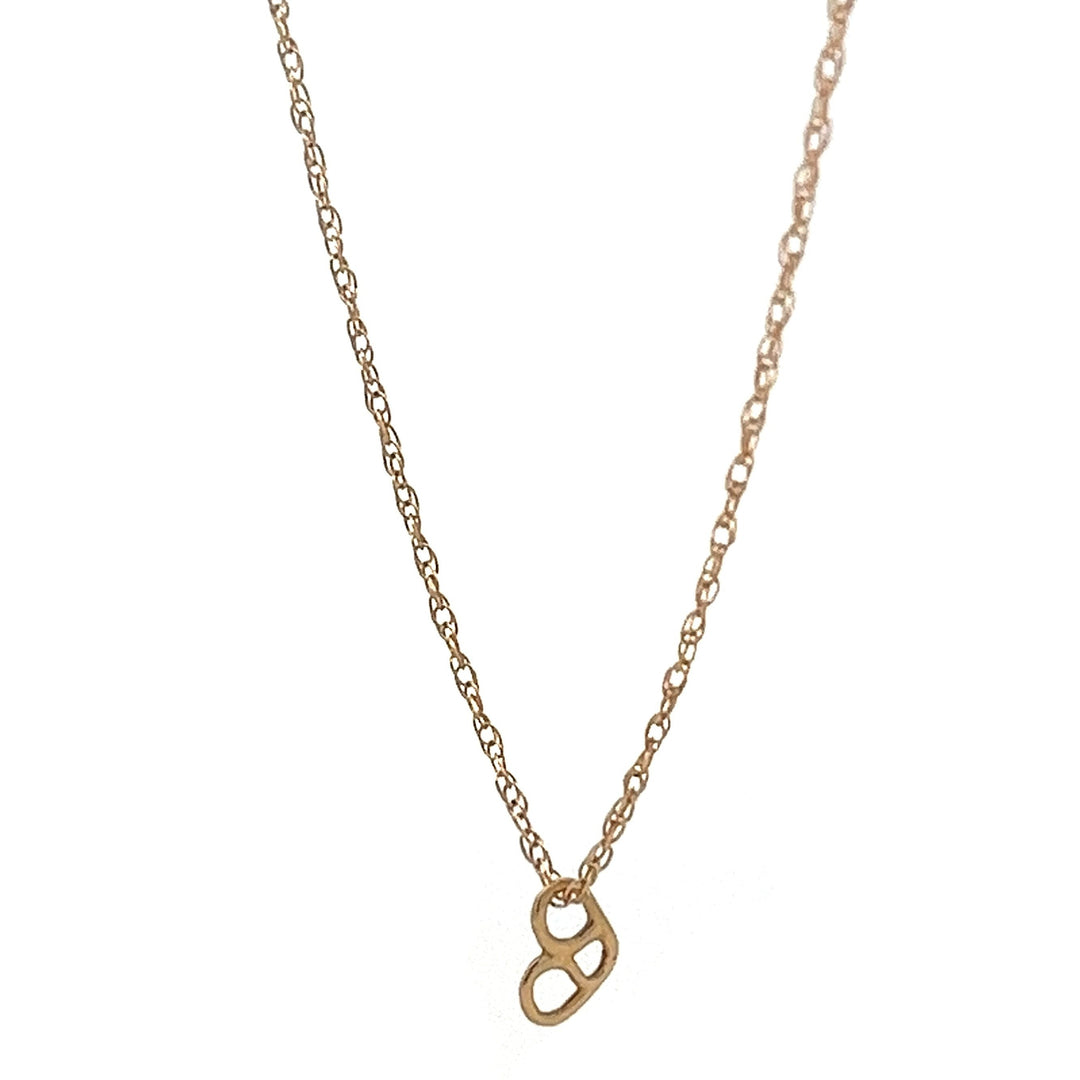 14K solid gold pretzel heart necklace - workshopunderground.com