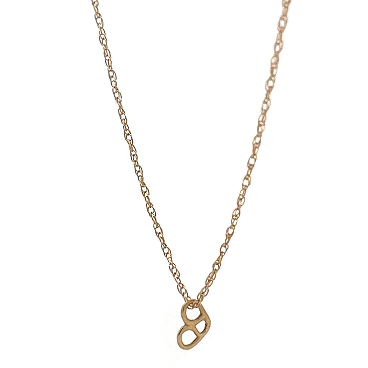 14K solid gold pretzel heart necklace - workshopunderground.com