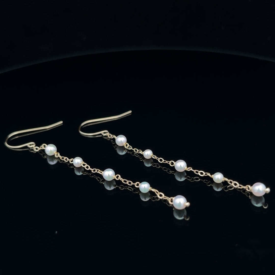 van luna - five baby akoya pearl earrings - workshopunderground.com