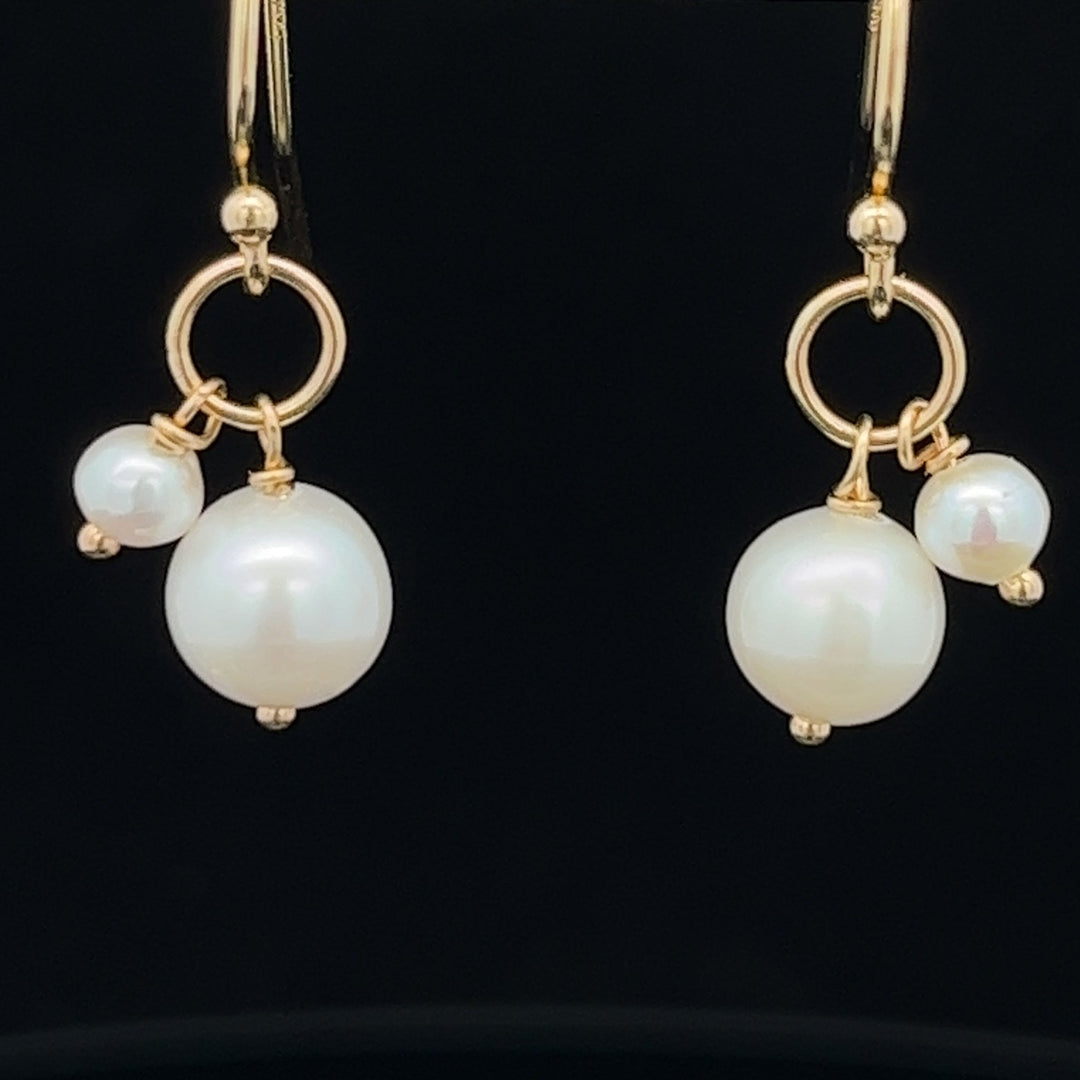 van luna - akoya pearl duet earrings - workshopunderground.com