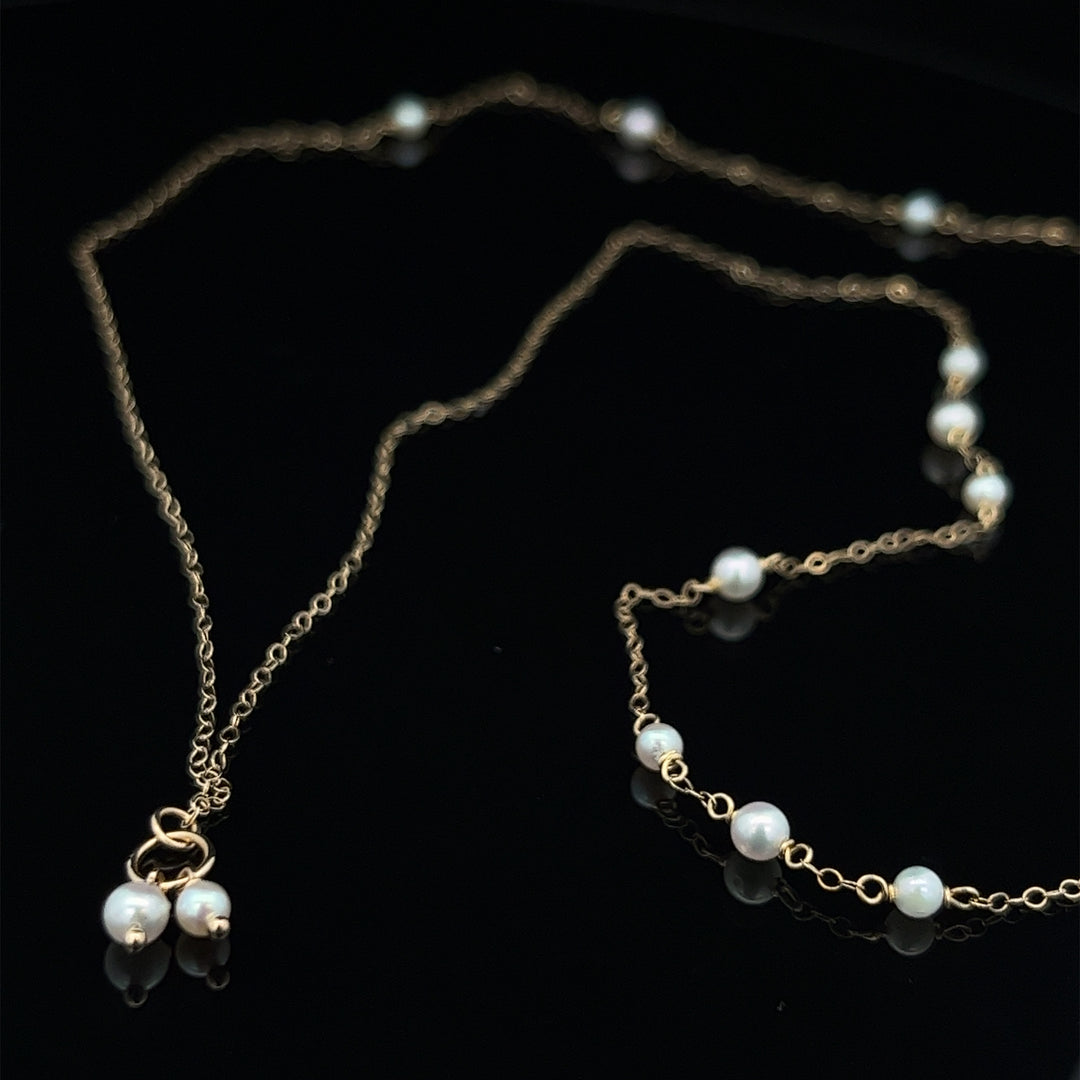 van luna - double-layered versatile pearl necklace - workshopunderground.com