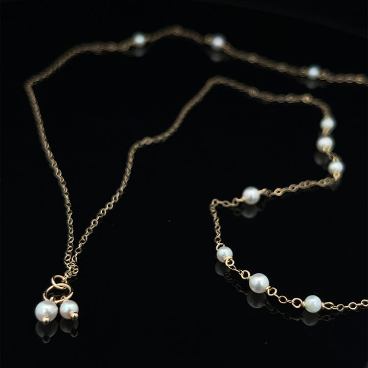 van luna - double-layered versatile pearl necklace - workshopunderground.com