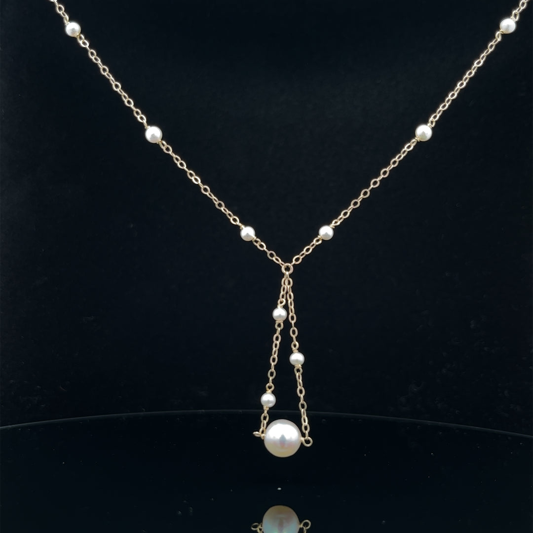 van luna - akoya pearl trapeze necklace - workshopunderground.com
