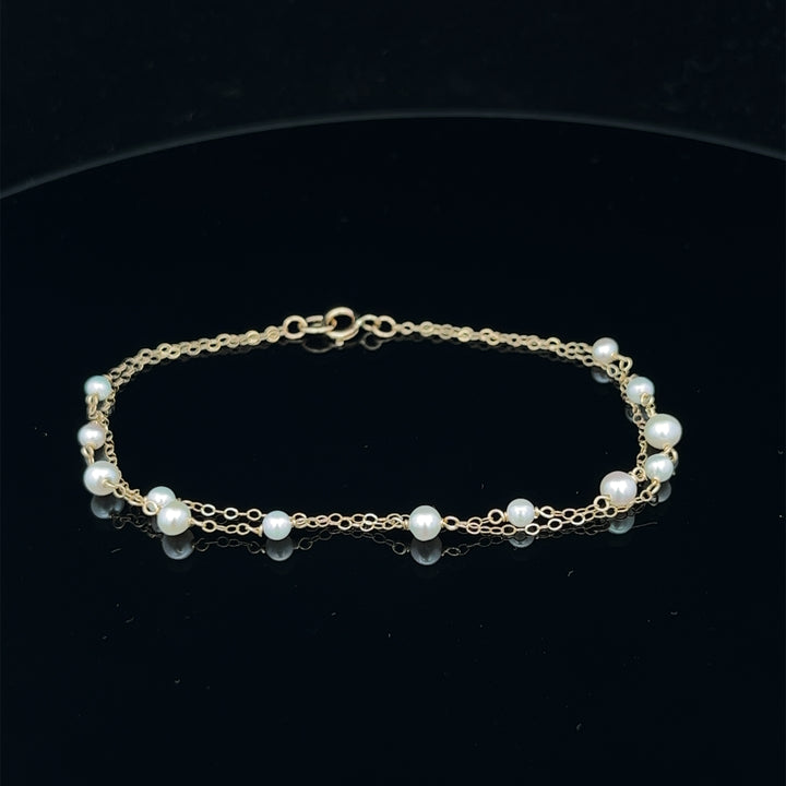van luna - double-layered akoya pearl bracelet - workshopunderground.com