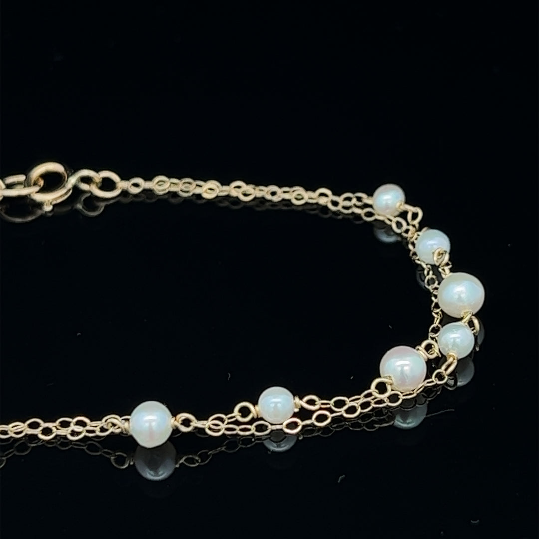 van luna - double-layered akoya pearl bracelet - workshopunderground.com