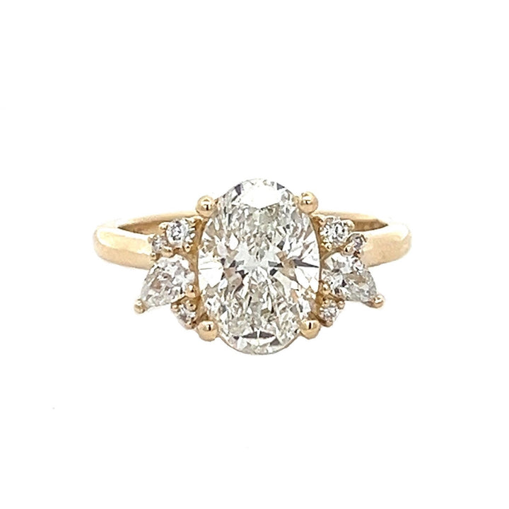 2.75 ctw oval diamond cluster engagement ring - Workshop Fine Jewelry