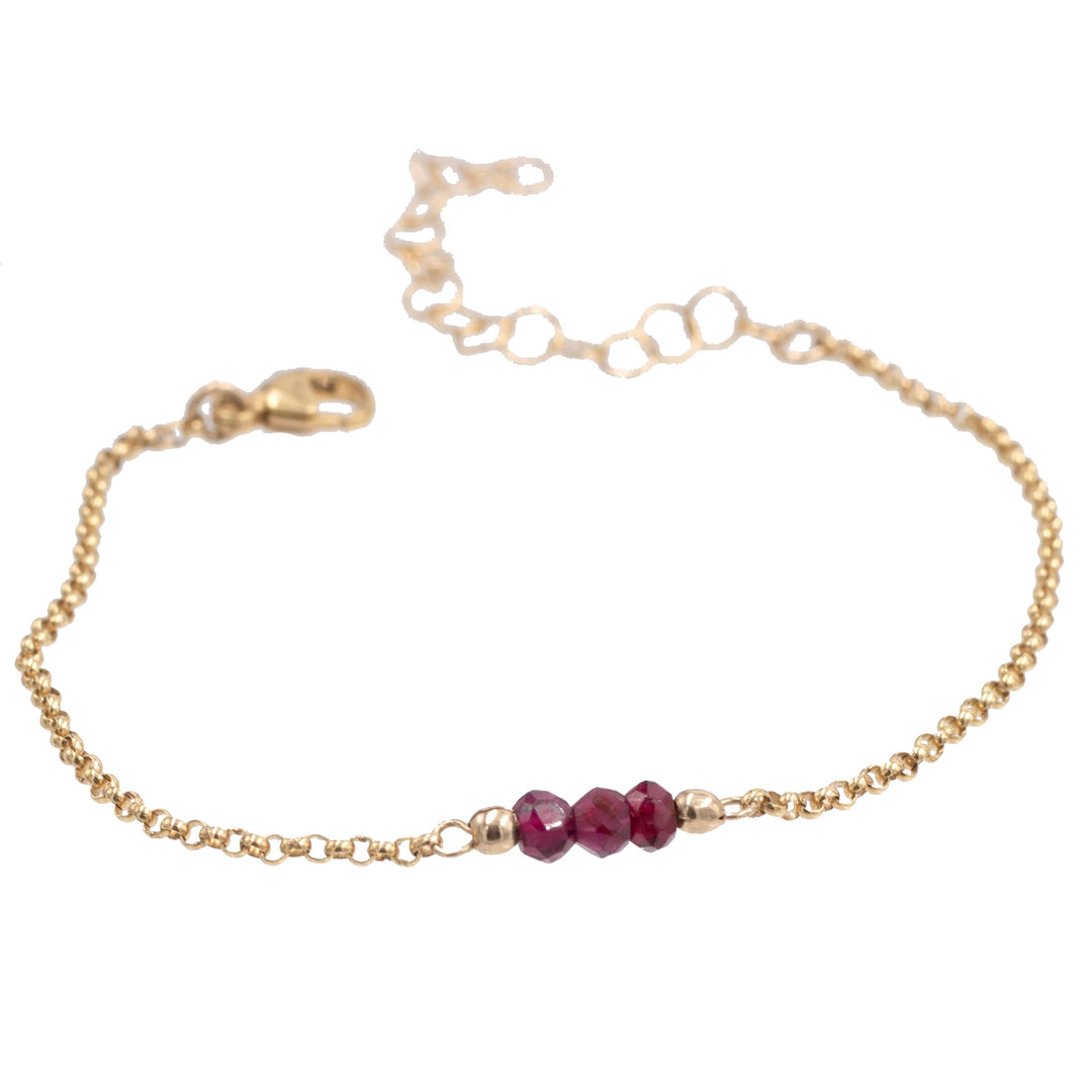 birthstone triplet bracelet - Workshop Fine Jewelry
