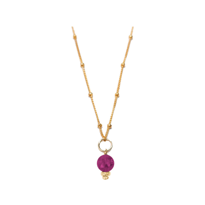 october - tourmaline - charm necklace - Workshop Fine Jewelry