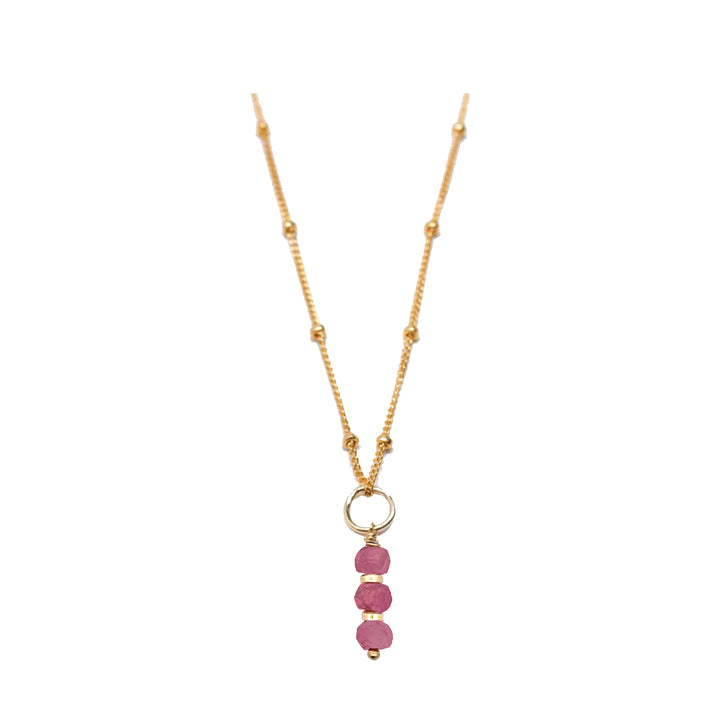 october - tourmaline - charm necklace - Workshop Fine Jewelry