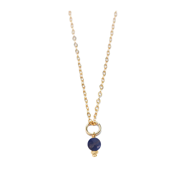 september - sapphire - charm necklace - Workshop Fine Jewelry