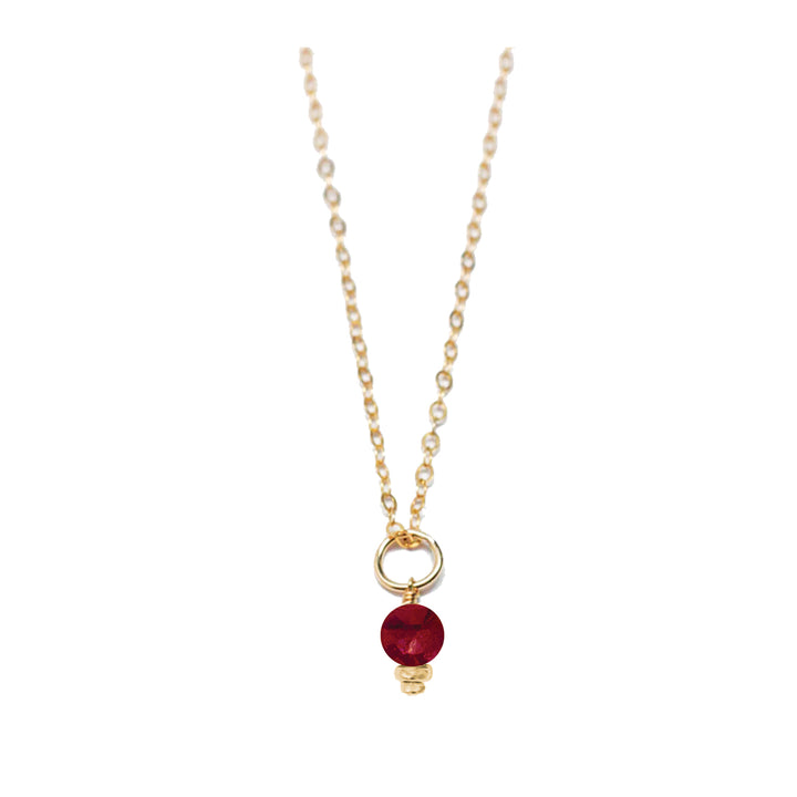 july - ruby - charm necklace - Workshop Fine Jewelry