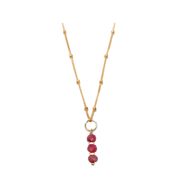 july - ruby - charm necklace - Workshop Fine Jewelry