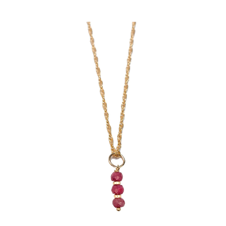 july - ruby - charm necklace - Workshop Fine Jewelry
