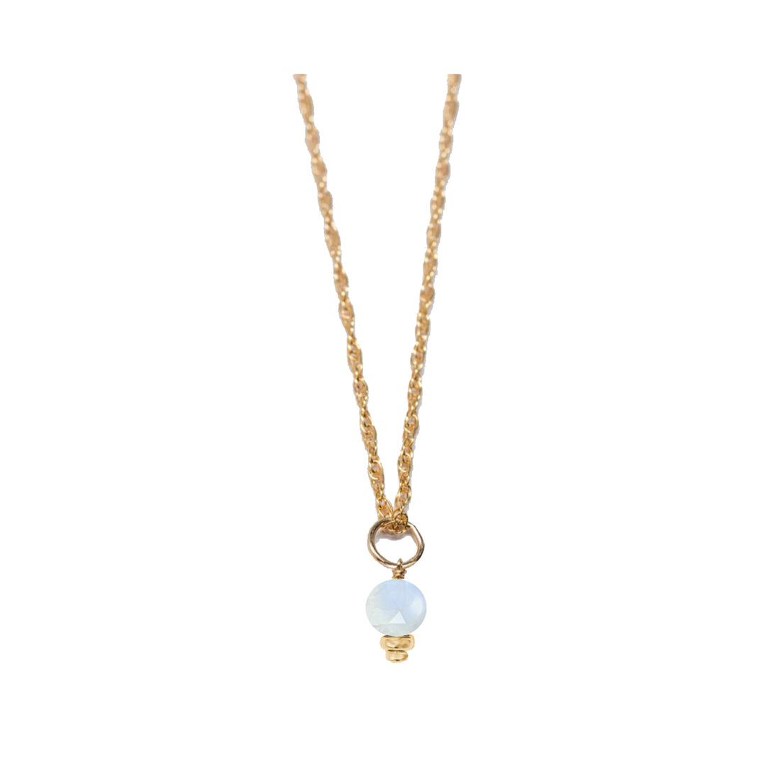 june - moonstone - charm necklace - Workshop Fine Jewelry