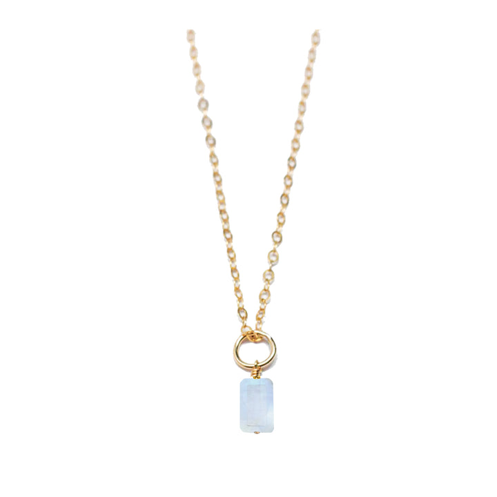 june - moonstone - charm necklace - Workshop Fine Jewelry