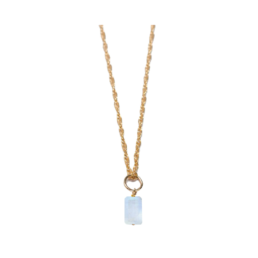 june - moonstone - charm necklace - Workshop Fine Jewelry