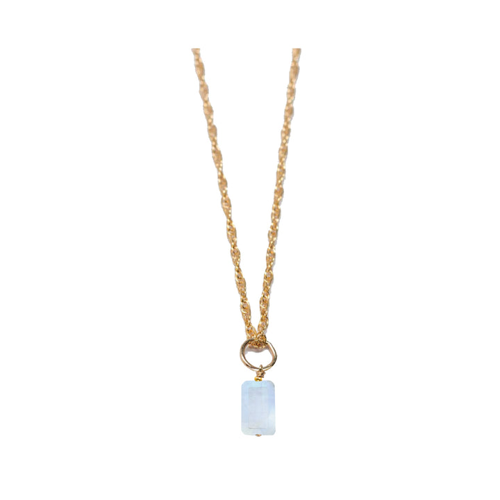 june - moonstone - charm necklace - Workshop Fine Jewelry