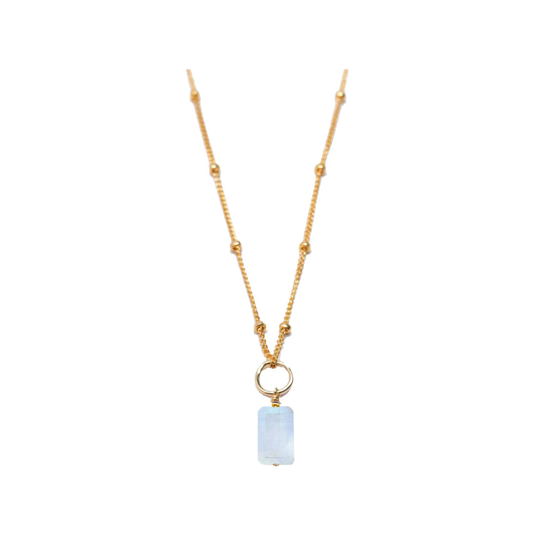 june - moonstone - charm necklace - Workshop Fine Jewelry