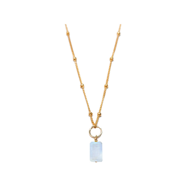 june - moonstone - charm necklace - Workshop Fine Jewelry