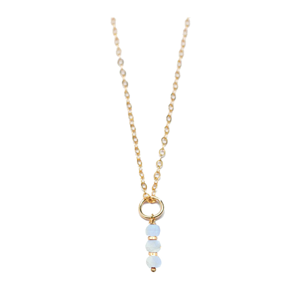 june - moonstone - charm necklace - Workshop Fine Jewelry