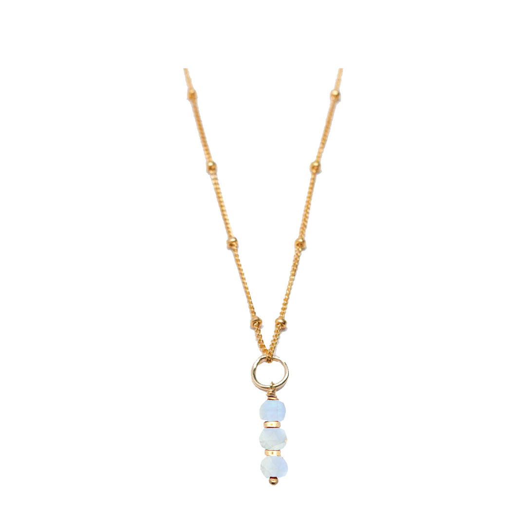 june - moonstone - charm necklace - Workshop Fine Jewelry