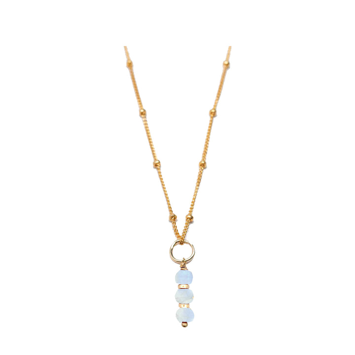 june - moonstone - charm necklace - Workshop Fine Jewelry