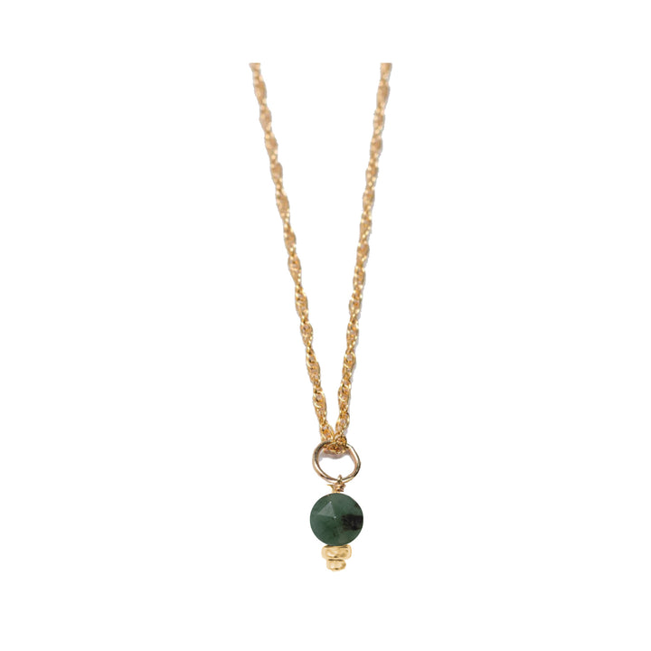 may - emerald - charm necklace - Workshop Fine Jewelry