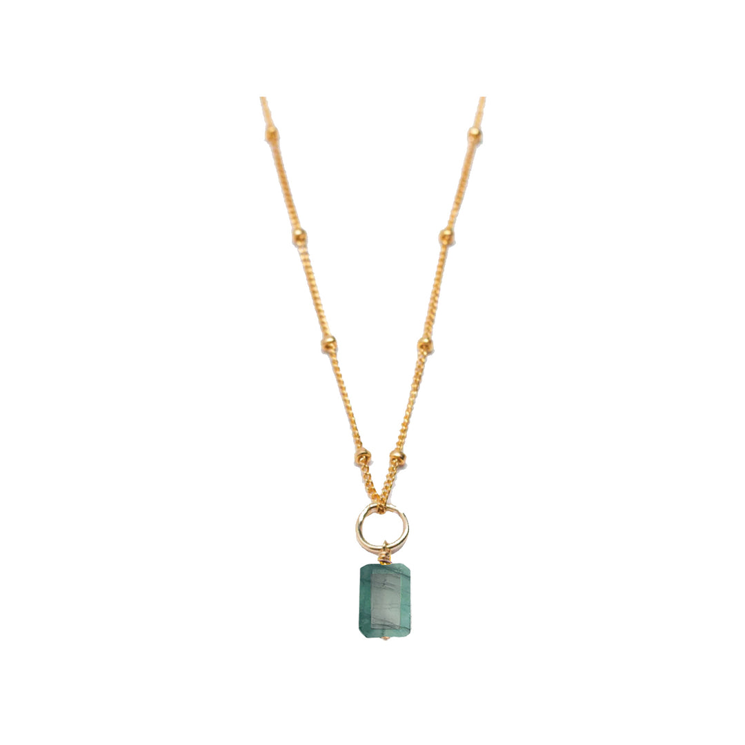 may - emerald - charm necklace - Workshop Fine Jewelry