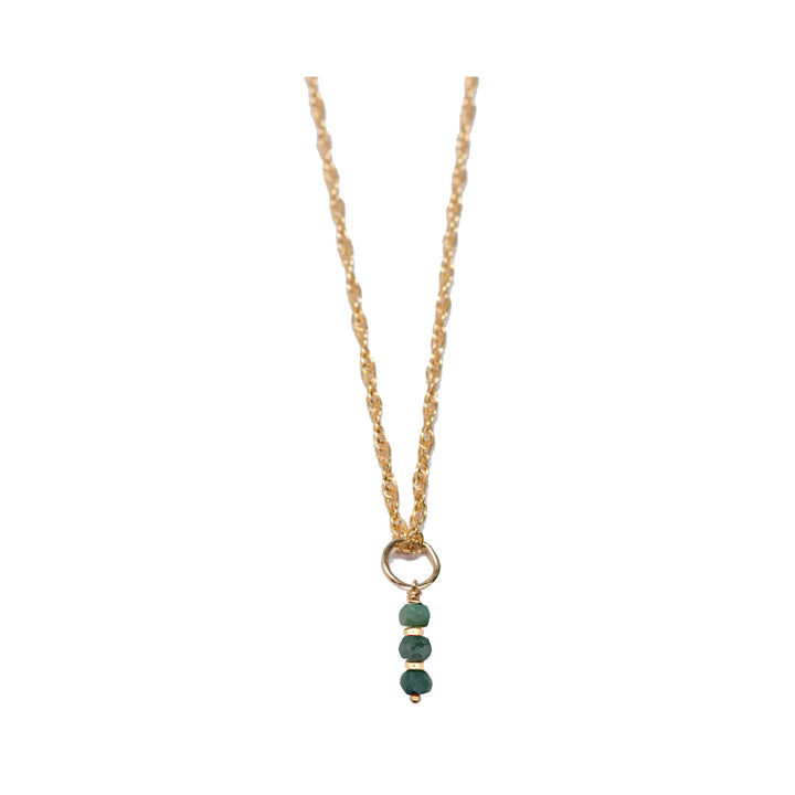 may - emerald - charm necklace - Workshop Fine Jewelry