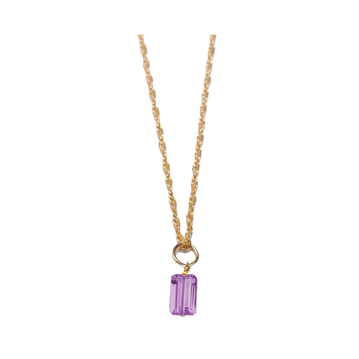 february - amethyst - charm necklace - Workshop Fine Jewelry