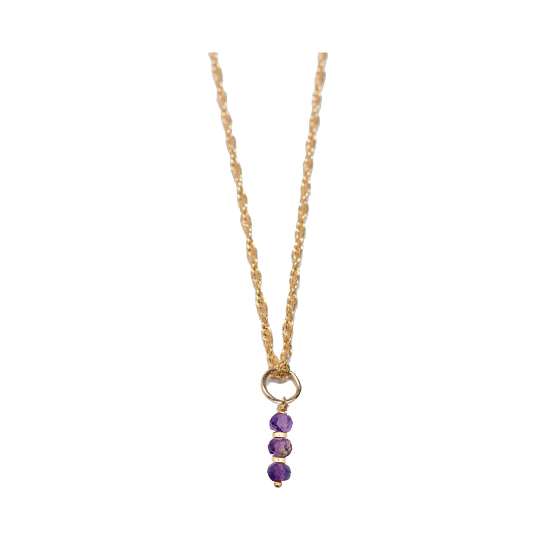february - amethyst - charm necklace - Workshop Fine Jewelry