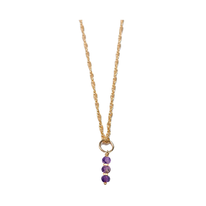 february - amethyst - charm necklace - Workshop Fine Jewelry