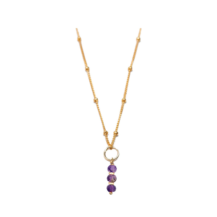 february - amethyst - charm necklace - Workshop Fine Jewelry