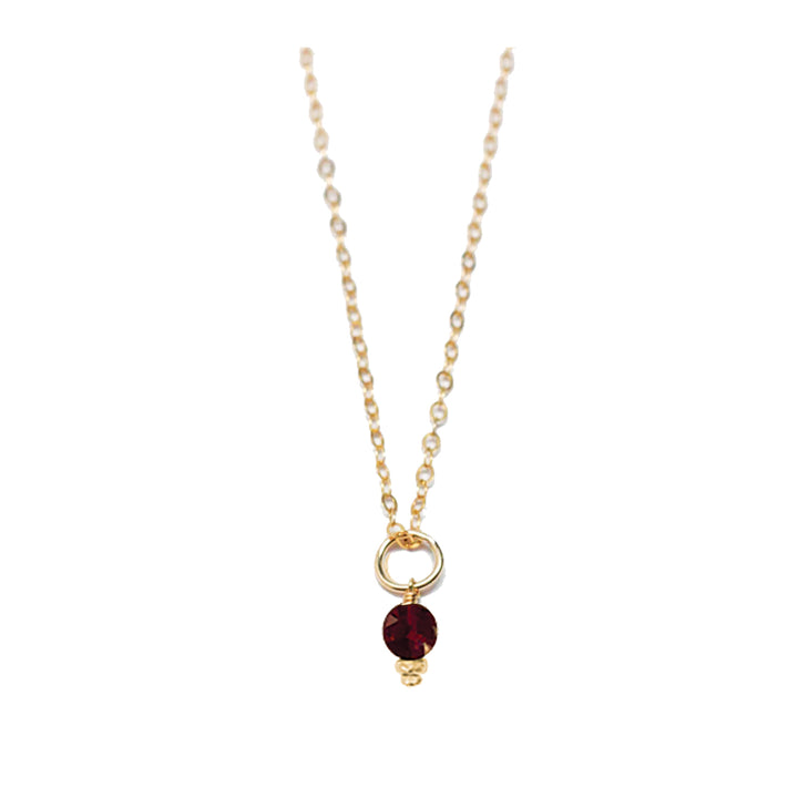 january - garnet - charm necklace - Workshop Fine Jewelry