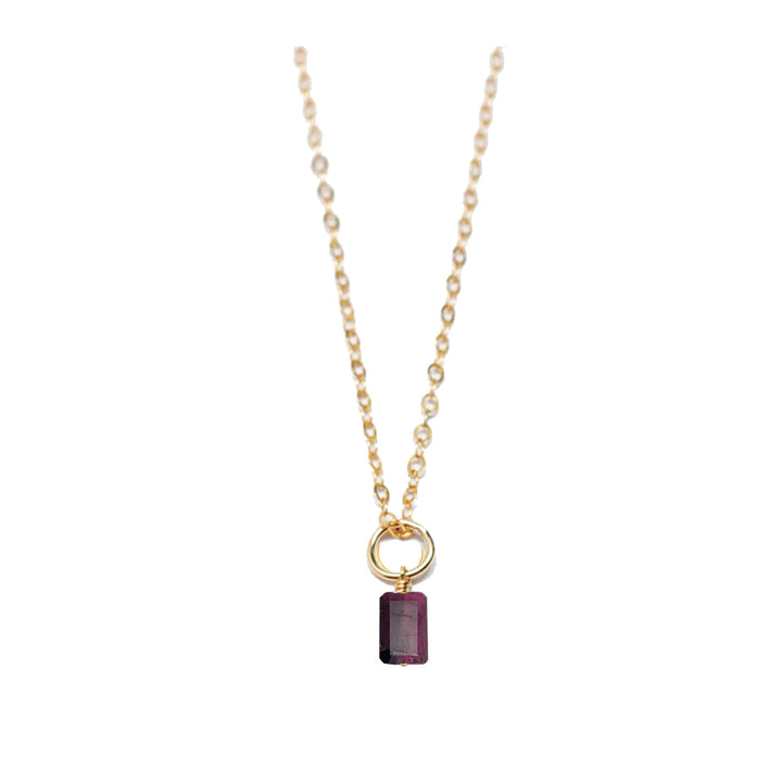 january - garnet - charm necklace - Workshop Fine Jewelry