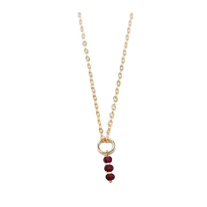 january - garnet - charm necklace - Workshop Fine Jewelry