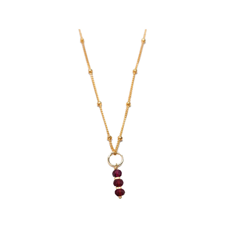 january - garnet - charm necklace - Workshop Fine Jewelry