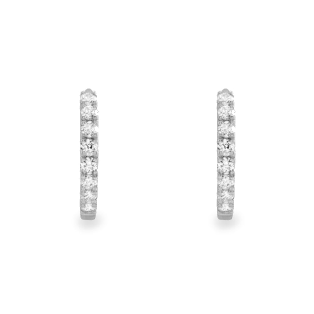 14K diamond huggies - workshopunderground.com